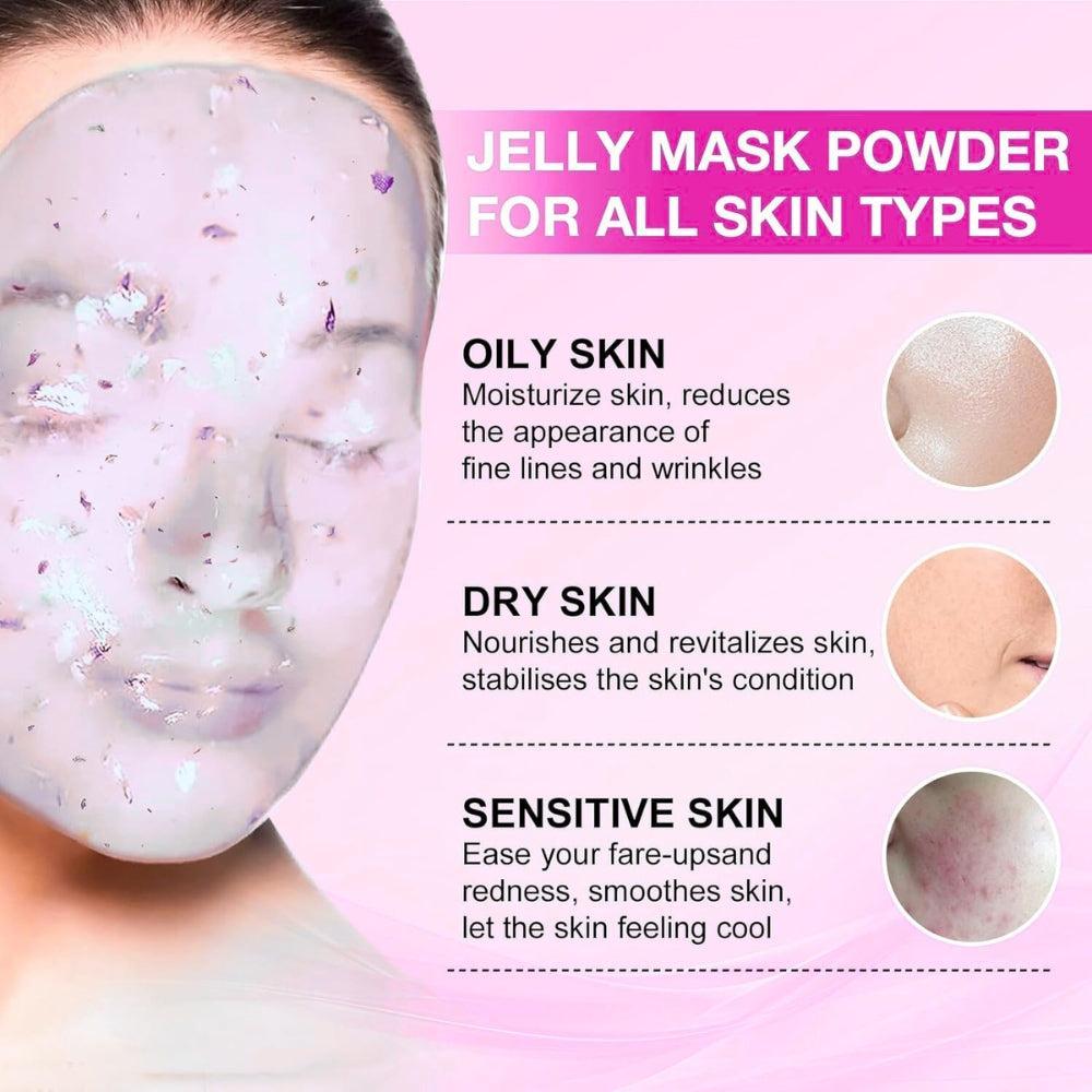 Jelly Mask Powder for Facials, Hydrating & Moisturizing Jelly Face Mask Skin Care BRIGHTENING COMPLEX