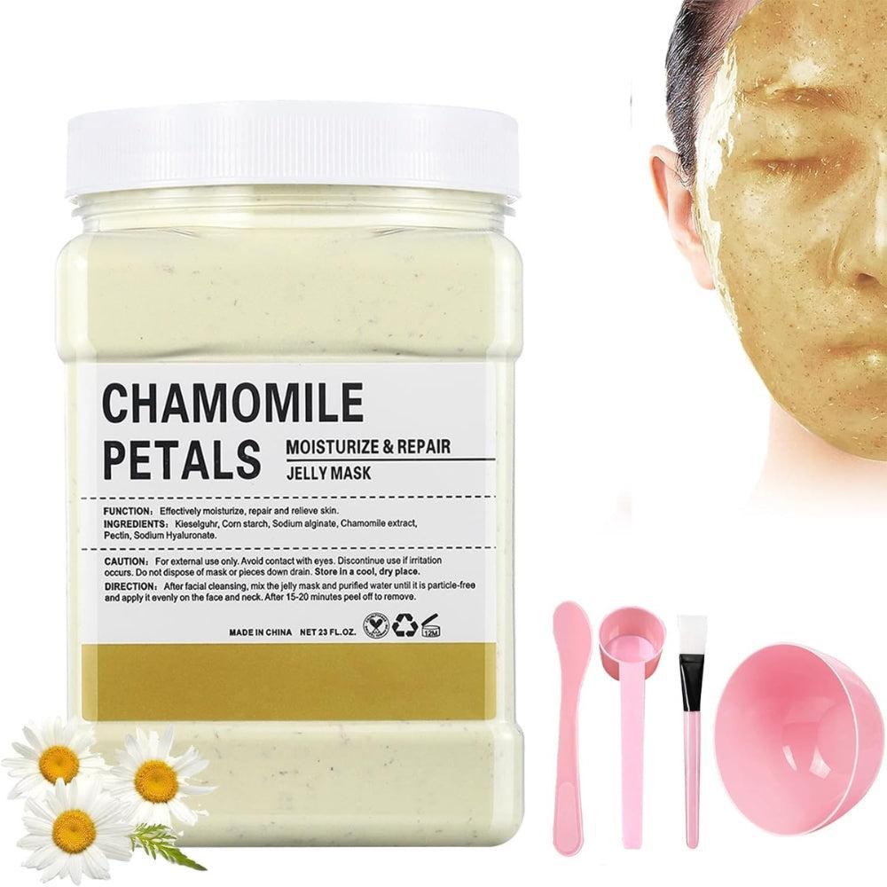 Jelly Mask Powder for Facials, Hydrating & Moisturizing Jelly Face Mask Skin Care Chamomile Petals