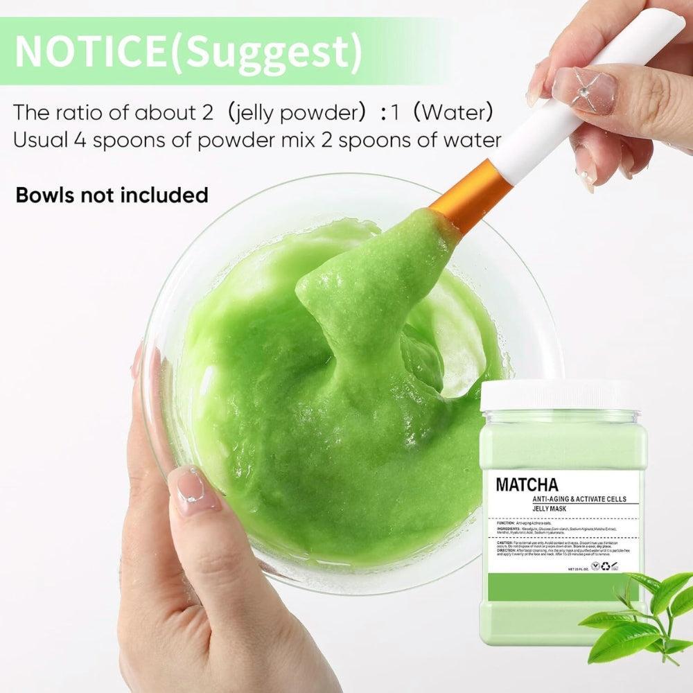 Jelly Mask Powder for Facials, Hydrating & Moisturizing Jelly Face Mask Skin Care Matcha