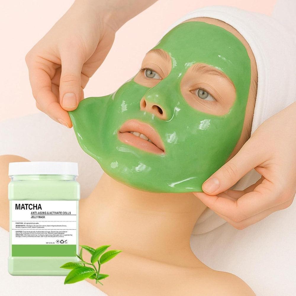 Jelly Mask Powder for Facials, Hydrating & Moisturizing Jelly Face Mask Skin Care Matcha