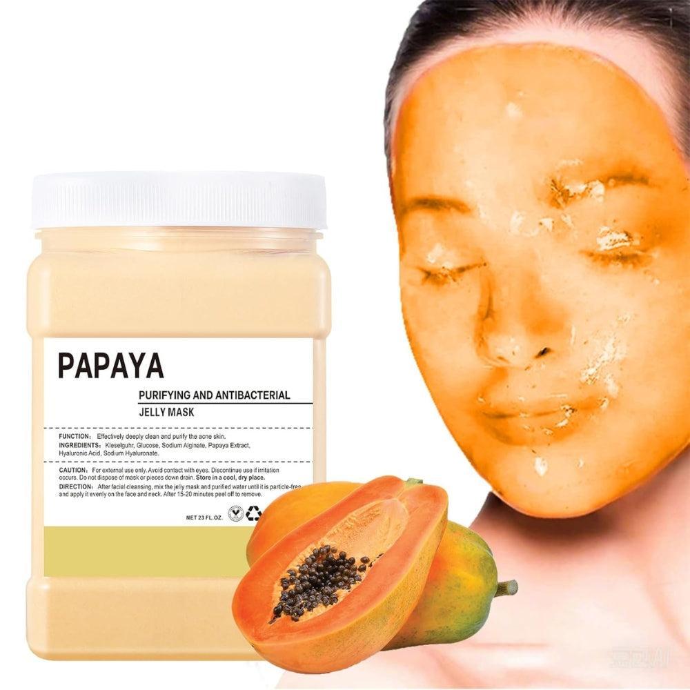 Jelly Mask Powder for Facials, Hydrating & Moisturizing Jelly Face Mask Skin Care Papaya