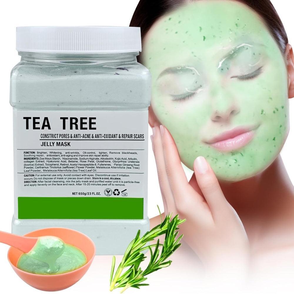Jelly Mask Powder for Facials, Hydrating & Moisturizing Jelly Face Mask SkinCare Tea Tree