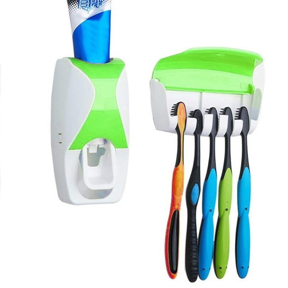 Juxin Manual Dispenser For Toothpaste and Toothbrush Holder With 5 Compartments juxin-300