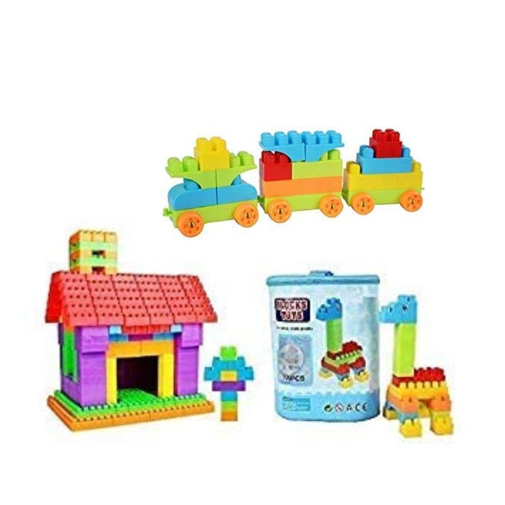 K For Karma Building Blocks For Kids 100 Pcs Bag Packing Assemble Best Gift Toy Block Game Boys Children Plastic Mega With Wheel (100 Pcs) (Multicolor)
