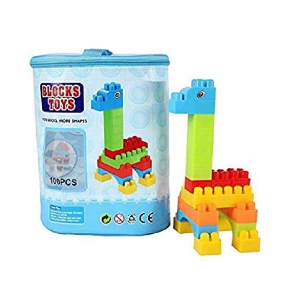 K For Karma Building Blocks For Kids 100 Pcs Bag Packing Assemble Best Gift Toy Block Game Boys Children Plastic Mega With Wheel (100 Pcs) (Multicolor)
