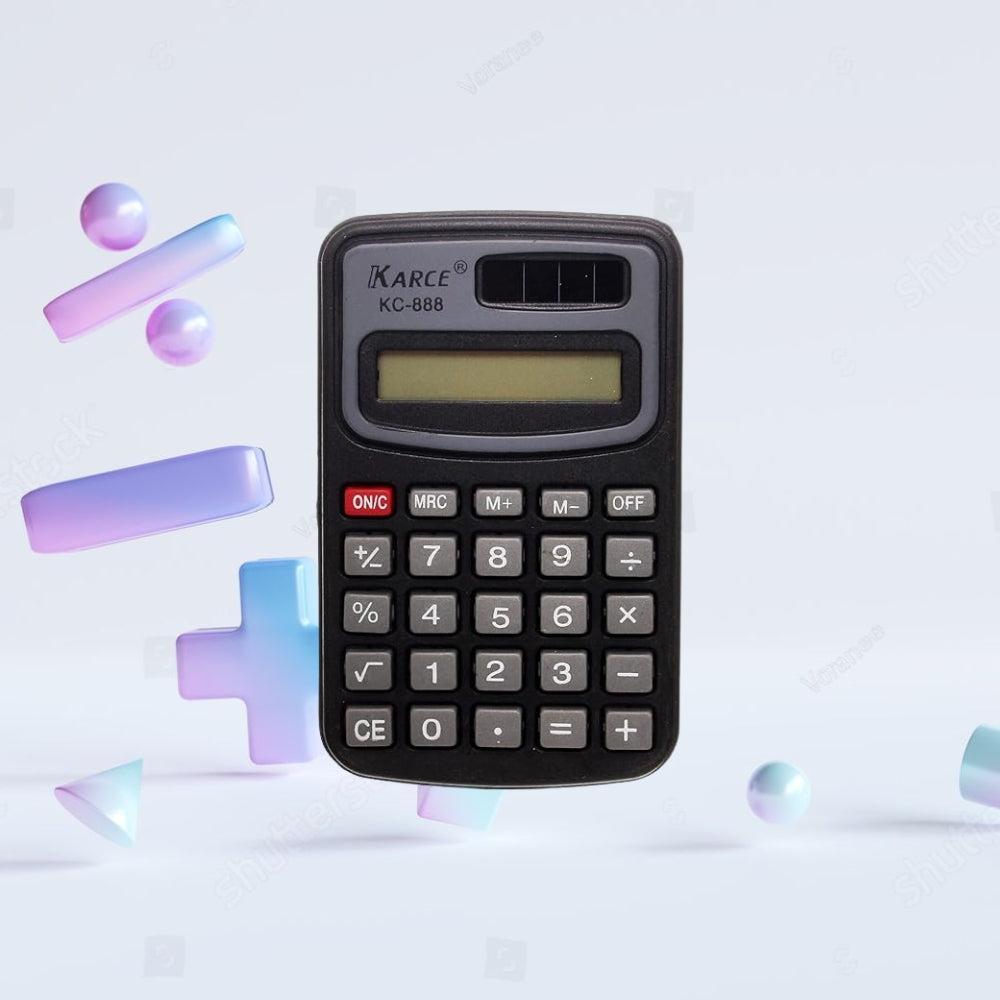 Karce KC-888 Calculator 8 Digits Outo Power off Plastic Key - Black