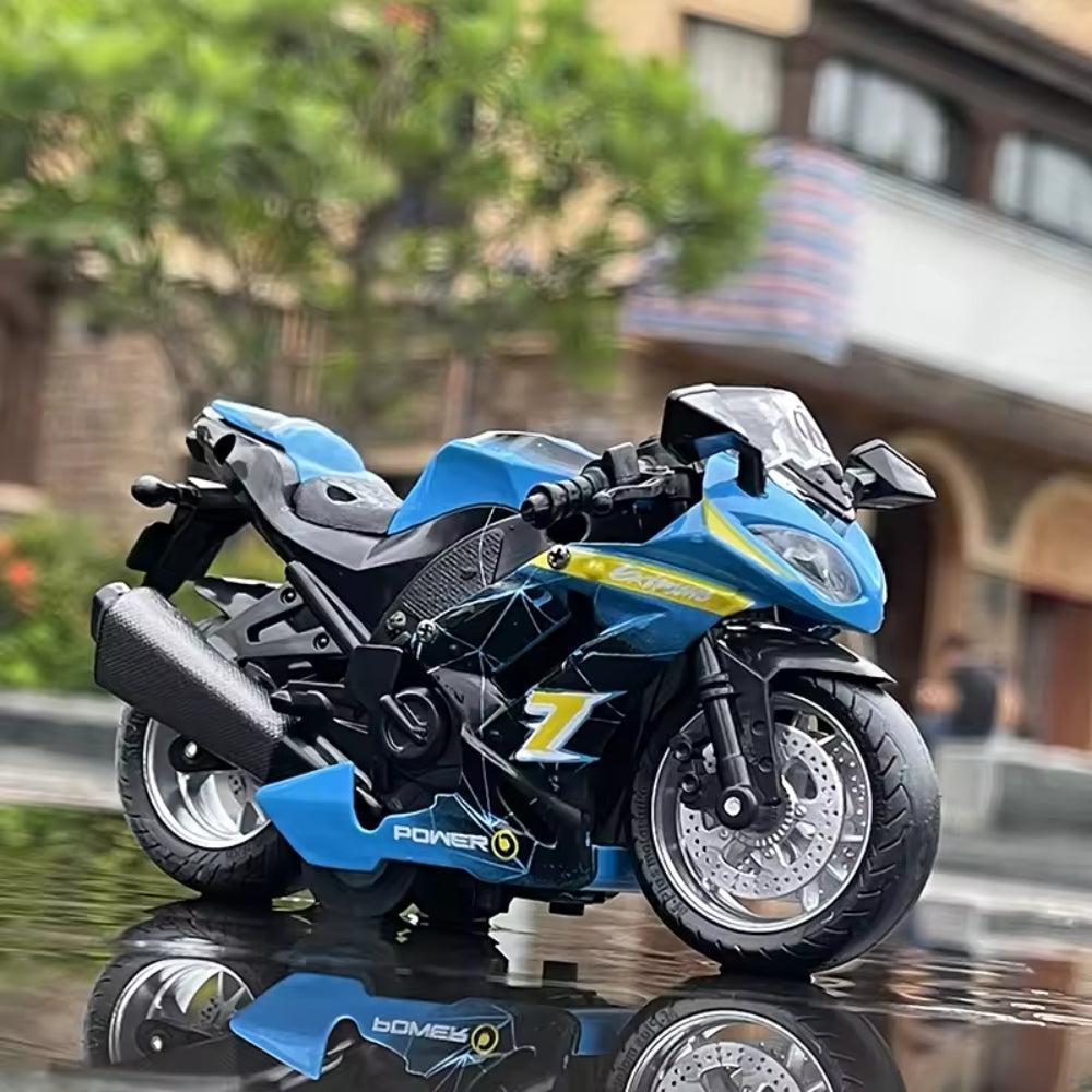 Kawasaki Ninja Racing Motorcycle Diecast Simulation Toy Motorcycle Model Sound Light Collection Kids Gift
