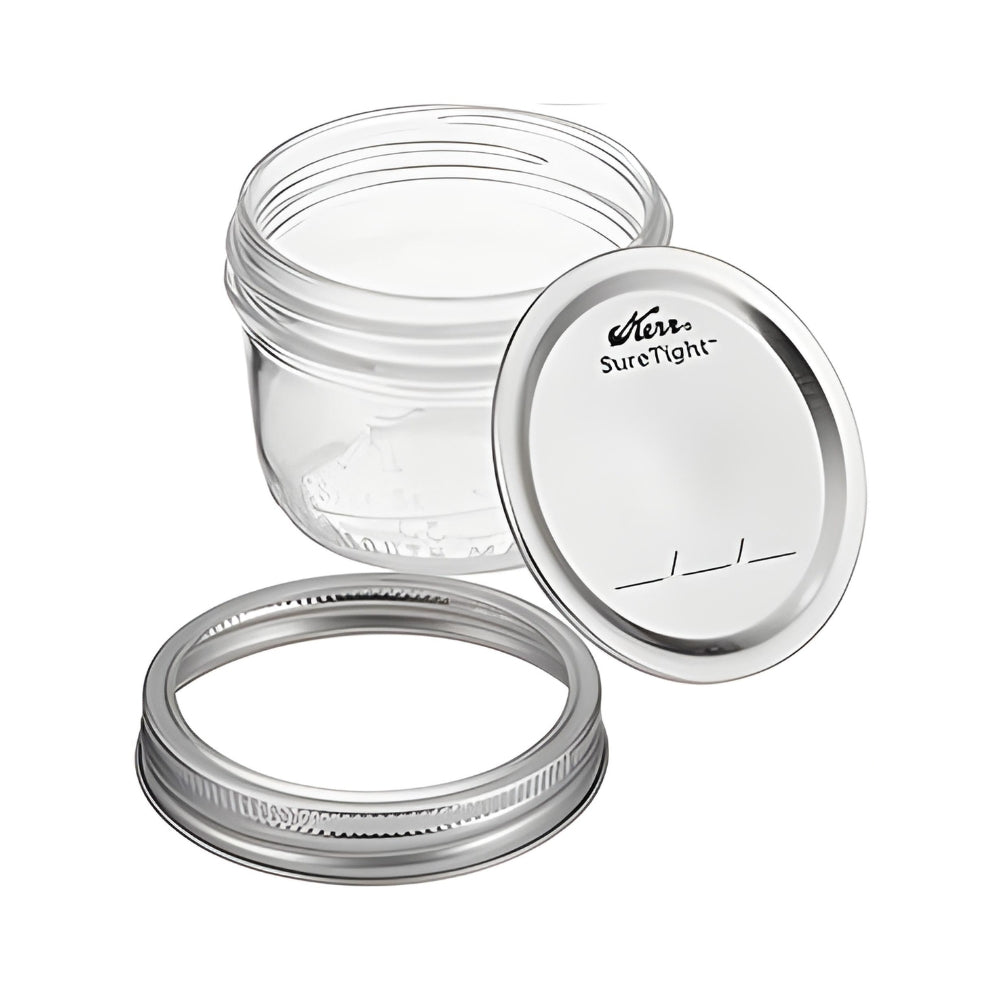 Kerr Glass Jar With Lid & Band, Single Jar,240 ml