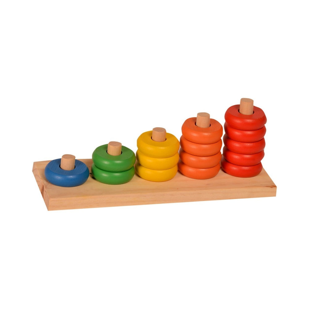 Kidken Montessori 1-5 Counting Rings | Abacus Stacking Ring | 1 To 5 Abacus Counting Toy