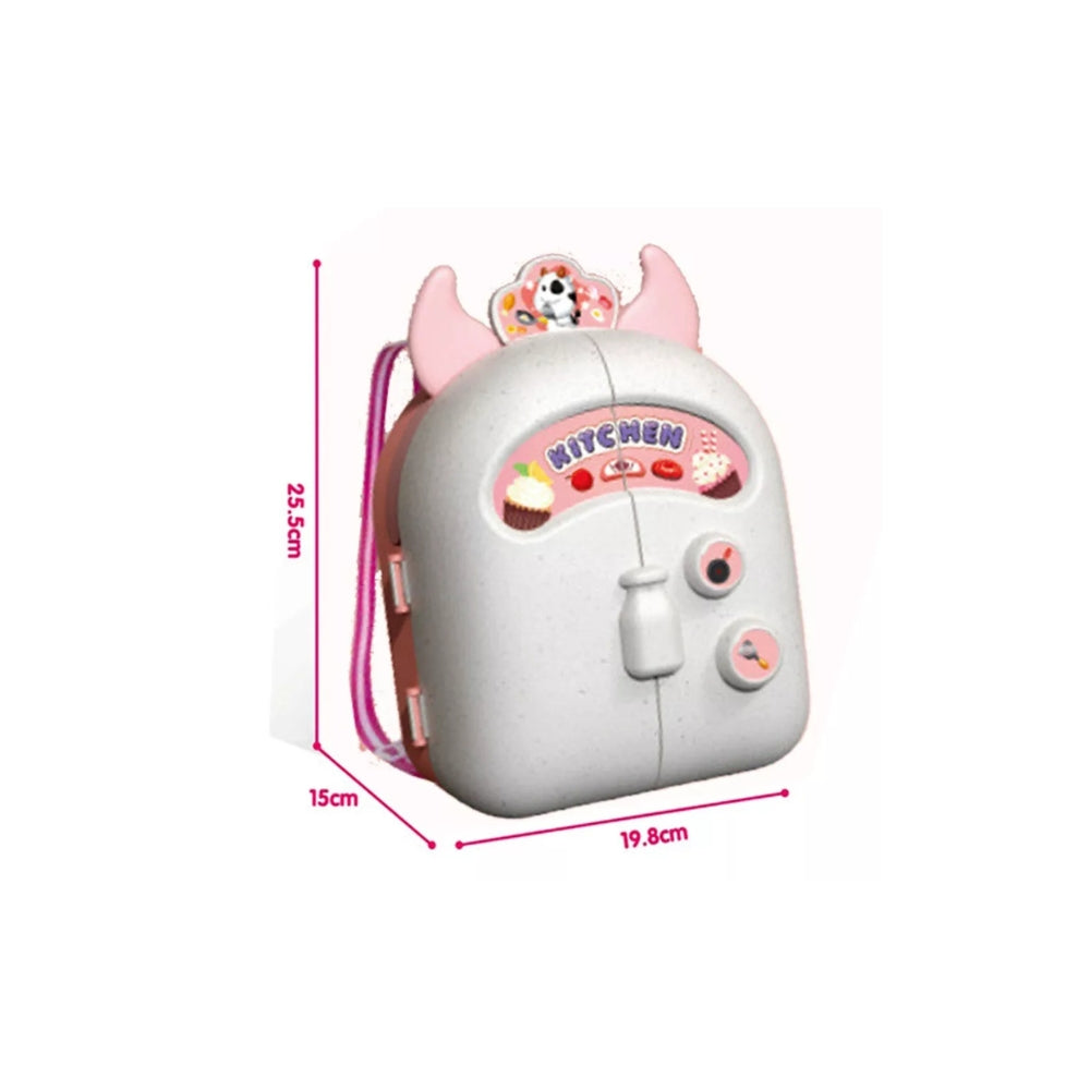 Kids 2 in 1 Cooking Stove Utensil Set & Bagpack Kitchen Food Pretend Playset Toy