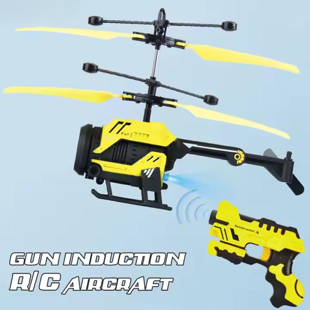 Kids Electric Gun Hand Sensor Sensing Induction Aircraft Helicopter Toy