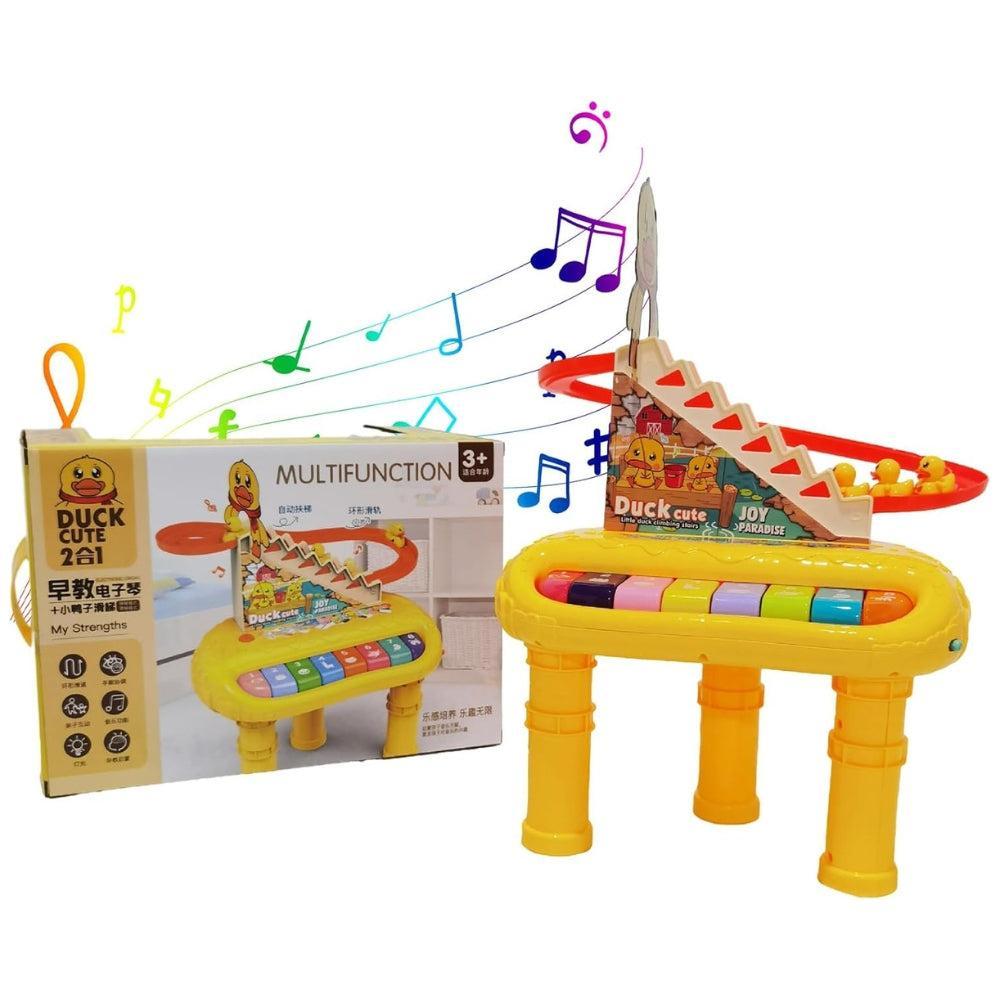 Kids Piano Keyboard - Little Duck Climbing Music Toy - Musical Instrument Toy with Lights and Music, Early Learning Educational Toy for 3 Years, 4 Years, 5 Years, 6 Years Old Boys and Girls Oric