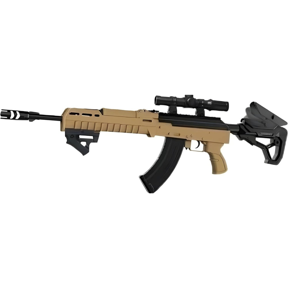 Kids Safe Toy Gun, Tactical 2 Modes Automatic & Manual Sprinkler with Scope, Shoulder Rest, Degradable Water Ball Launcher, Rechargeable Battery, Fun and Harmless Toy for Boys