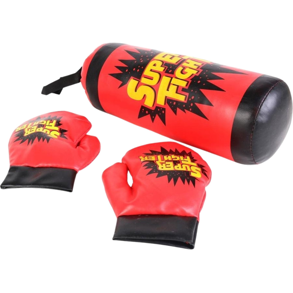 Kids Super Fighter 40cm Lightweight Punching Bag with Gloves