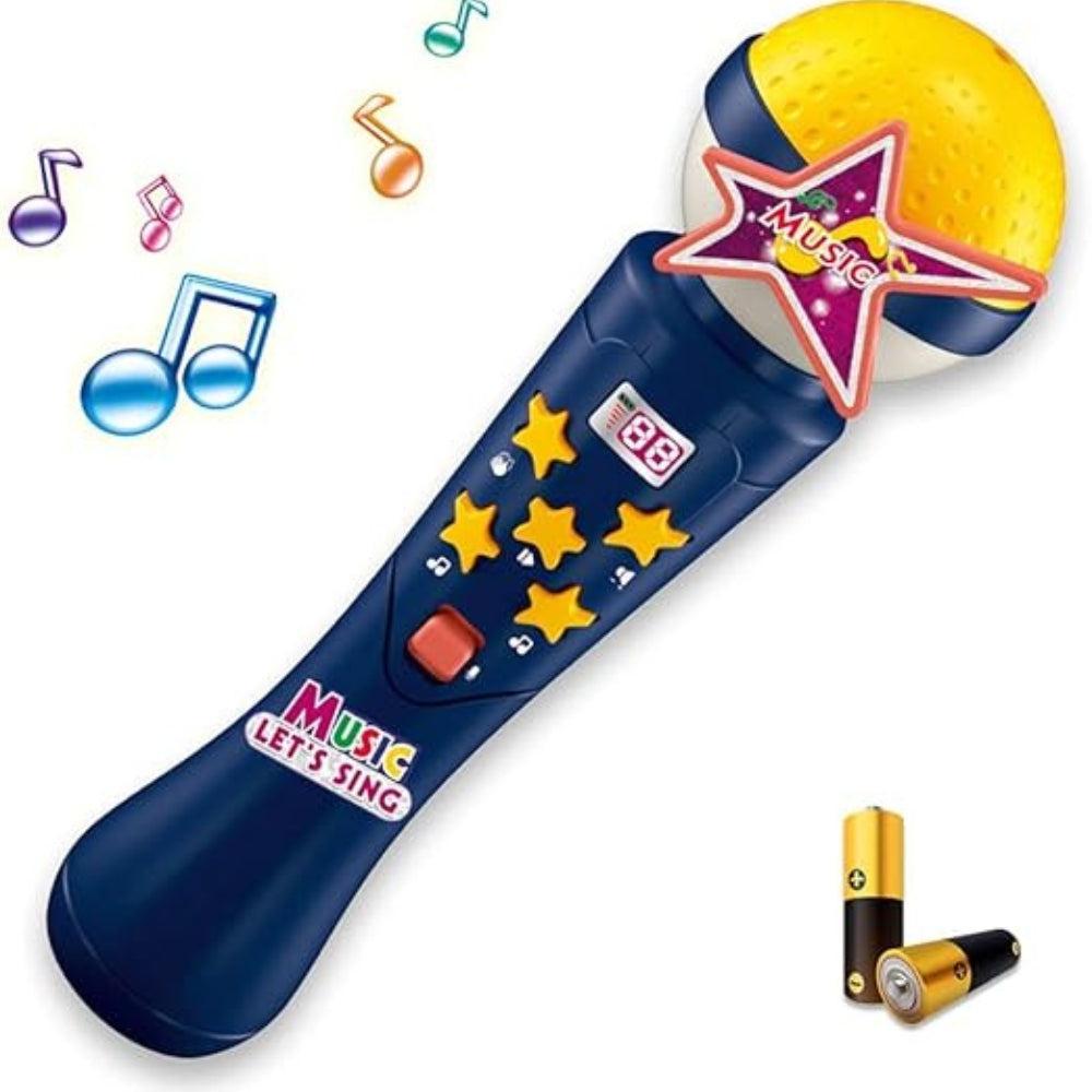 Kidwala Kids Karaoke Microphone Built-in Music and Flashing Light Sing Along Mic with battery