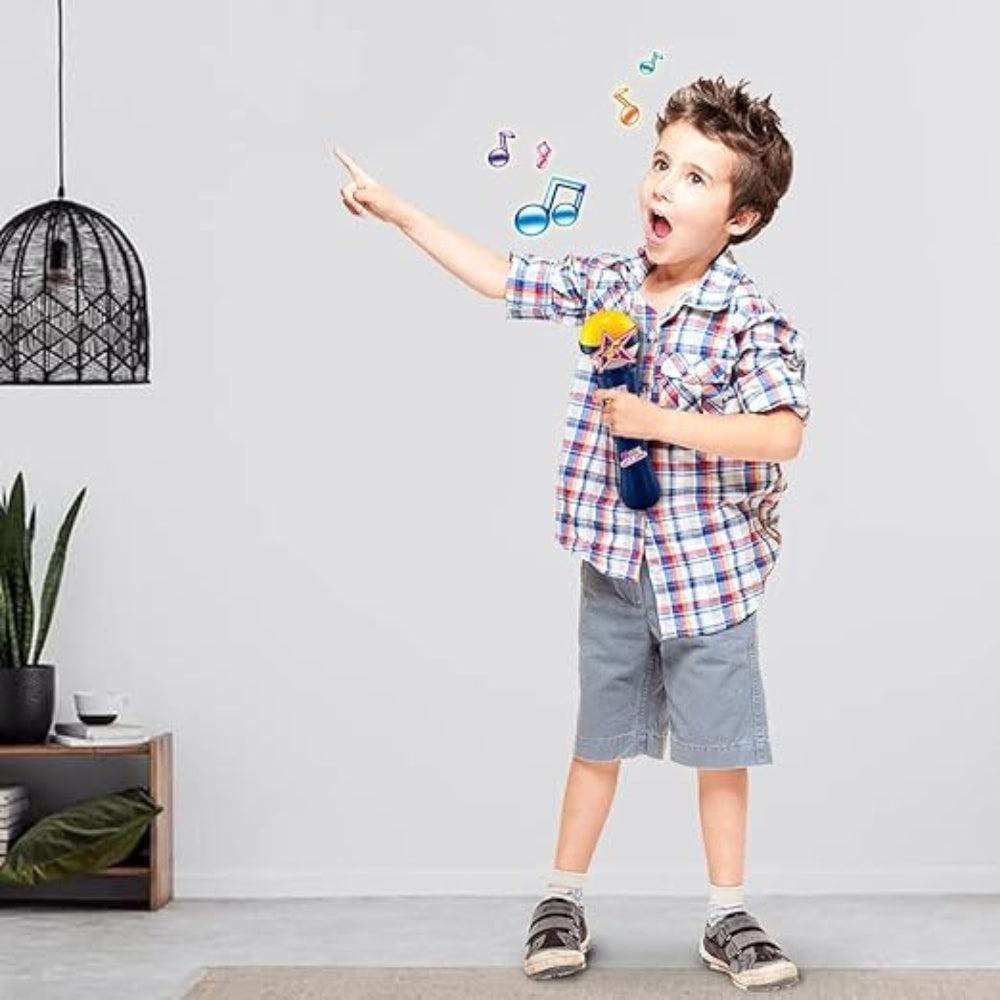 Kidwala Kids Karaoke Microphone Built-in Music and Flashing Light Sing Along Mic with battery