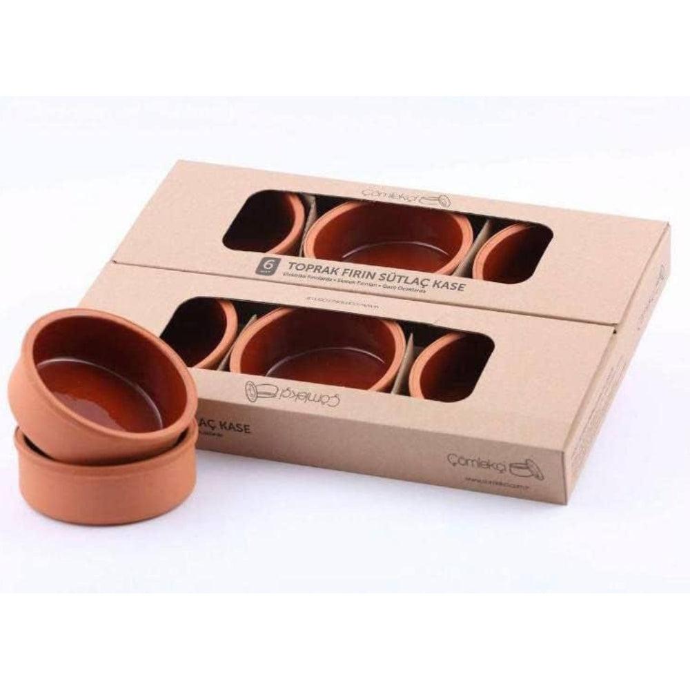 Kitchen Ceramic Casserole-(Sutlac Kabi)Guvec Cup 6 Pc