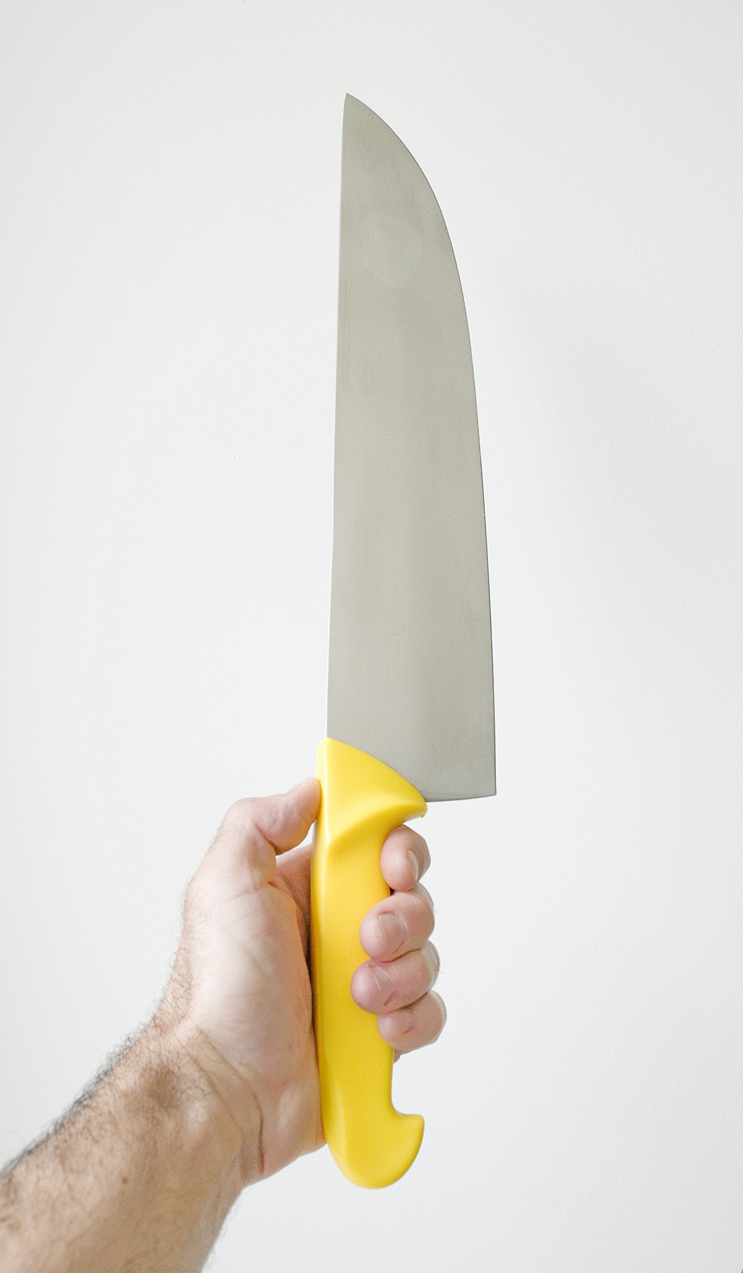 Kitchen Knife, Stainless Steel Swiss Made Vegetable Cutting and Chopping Knife, Straight Edge, 17 cm, Yellow