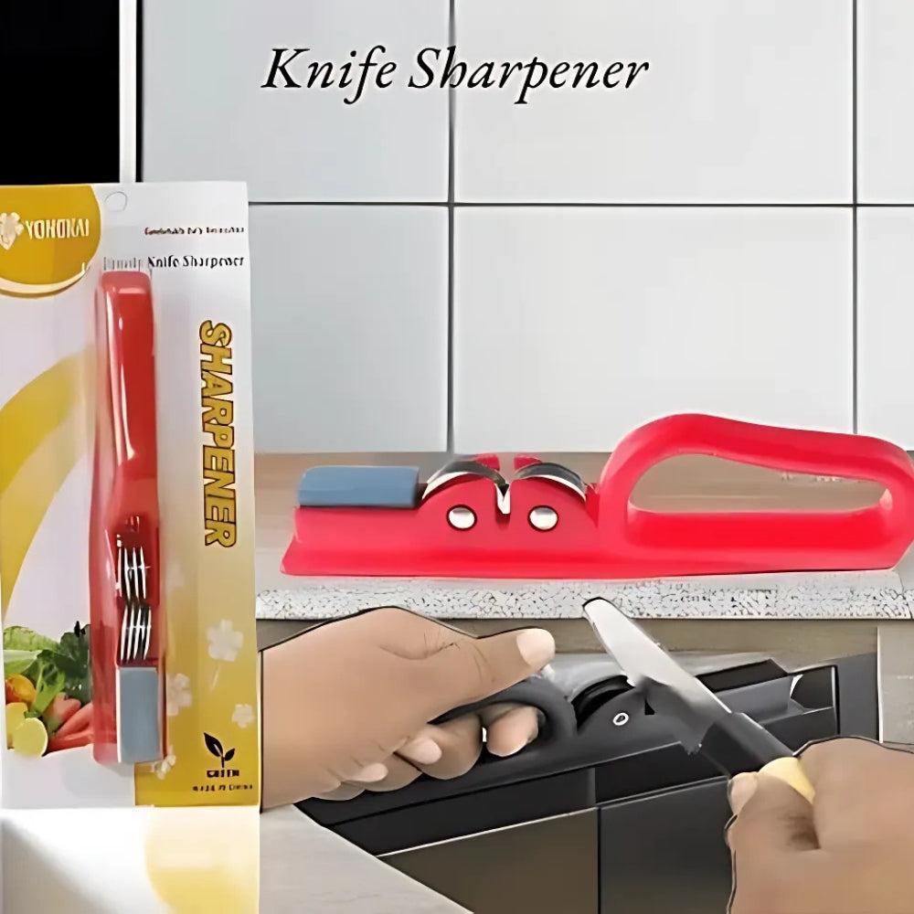 Knives Sharpener Tool Knives Sharpener With Small Stone Plastic Handle Strong Sharpener