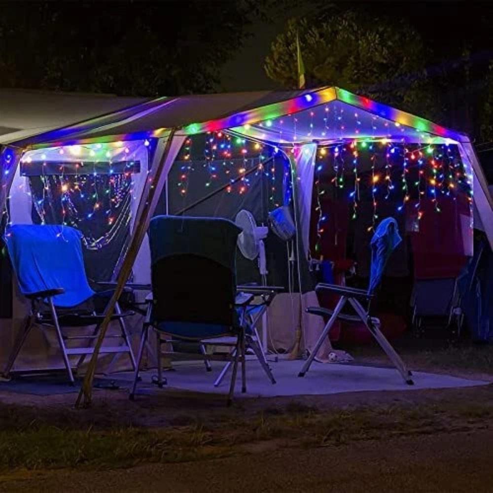 LED Icicle Lights Outdoor Christmas Decorations 100led