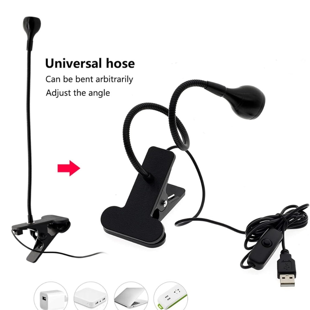 LED Nail Lamp, UV Nail Dryer Lamp, UV LED Purple Light, USB with Clip and Switch, Ideal for Working Fingers or Any Hand (Black)