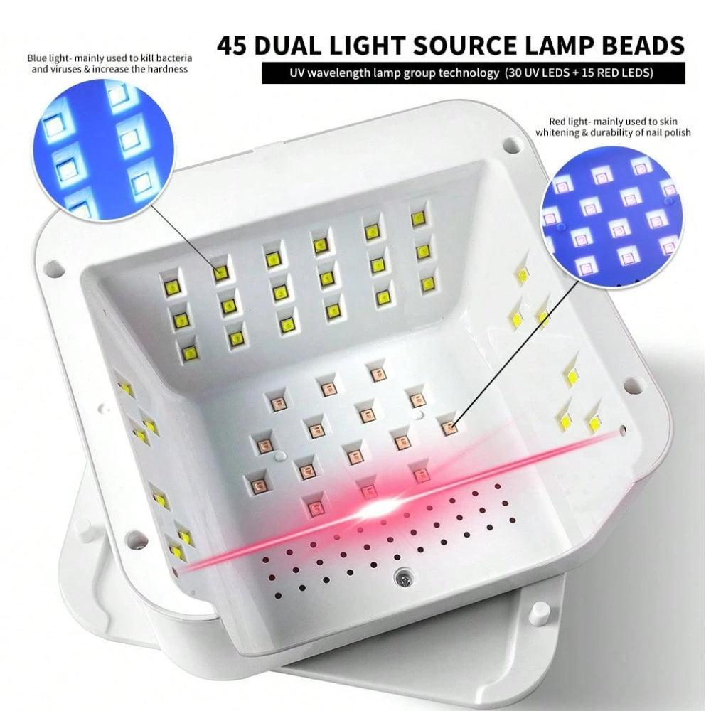 LIMEGIRL Professional Nail LED NailLamp, UV Nail Lamp For Gel Nails, LED Nail Lamp With 4 Timer Modes