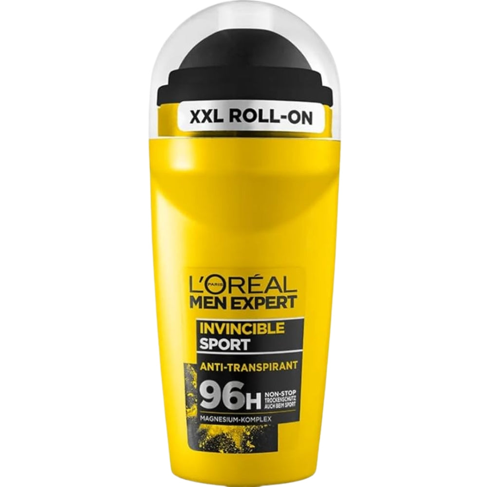 L'Oréal Men Expert Invincible Sport Antiperspirant Roll-On Deodorant with 72H Dry Protection 50 ml