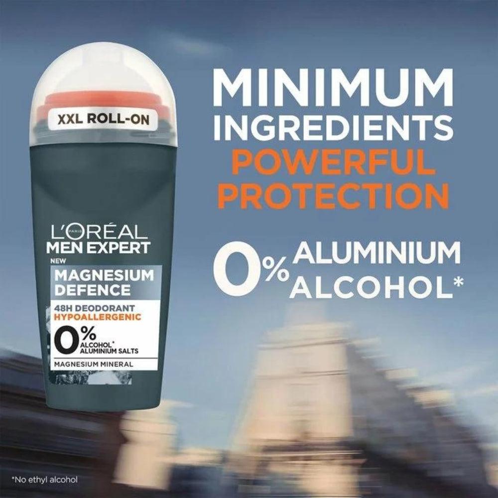 L’Oreal Paris Men Expert Magnesium Defence Hypoallergenic Roll-On Men’s Deodorant 50ml