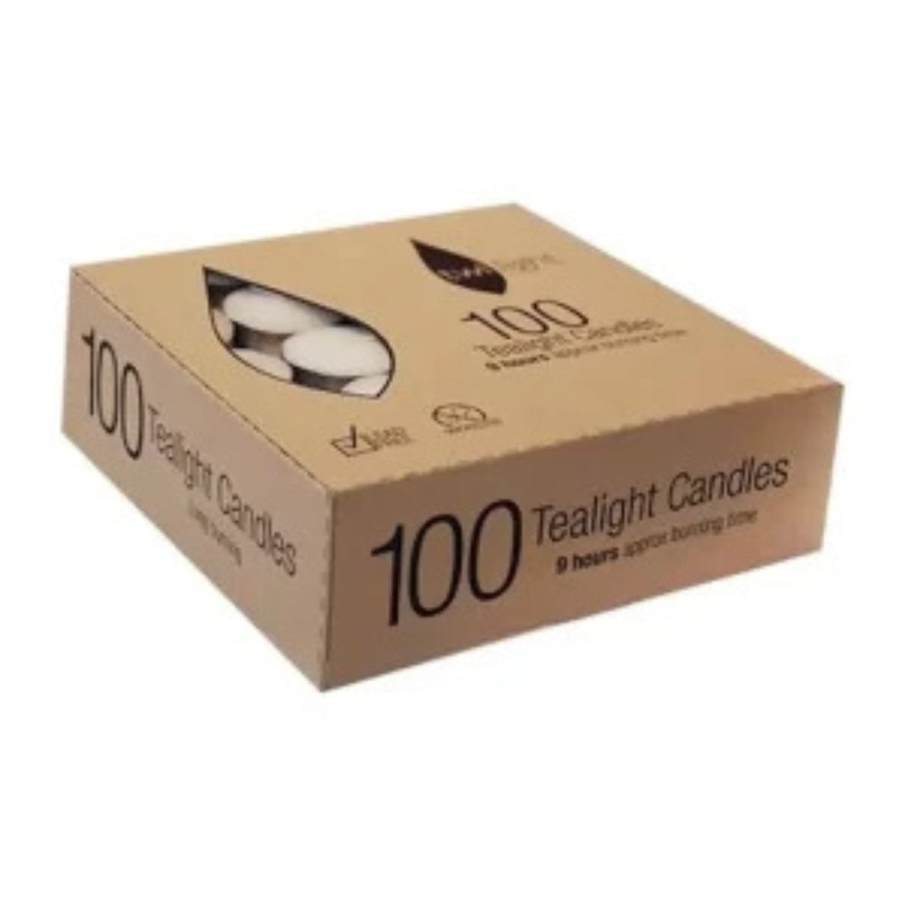 Lacaser Tea Lights Candles 100 Pcs Set, Dia 1.38" Small Tealight Candles Bulk Pack