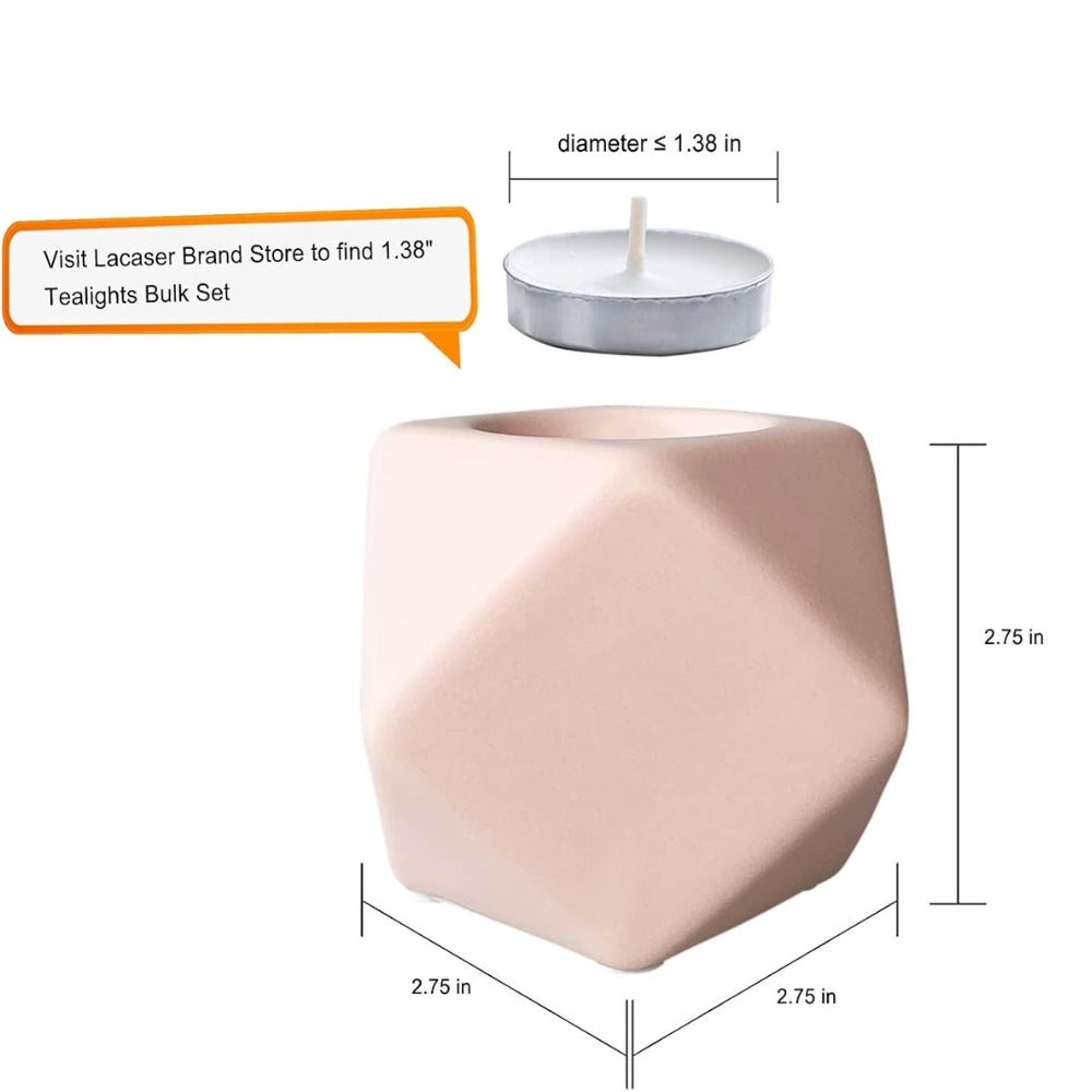 Lacaser Tea Lights Candles 100 Pcs Set, Dia 1.38" Small Tealight Candles Bulk Pack