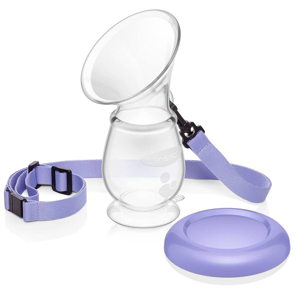 Lansinoh Silicone Breast Pump for Breastfeeding with Suction Base, 4 Ounces 1 pc
