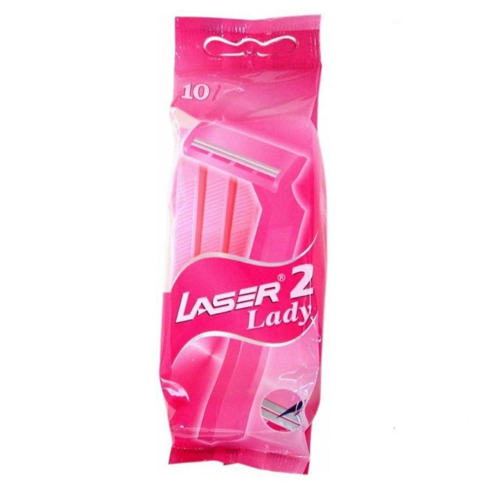 Laser 2 Lady Twin Blade Razors 10 Pcs
