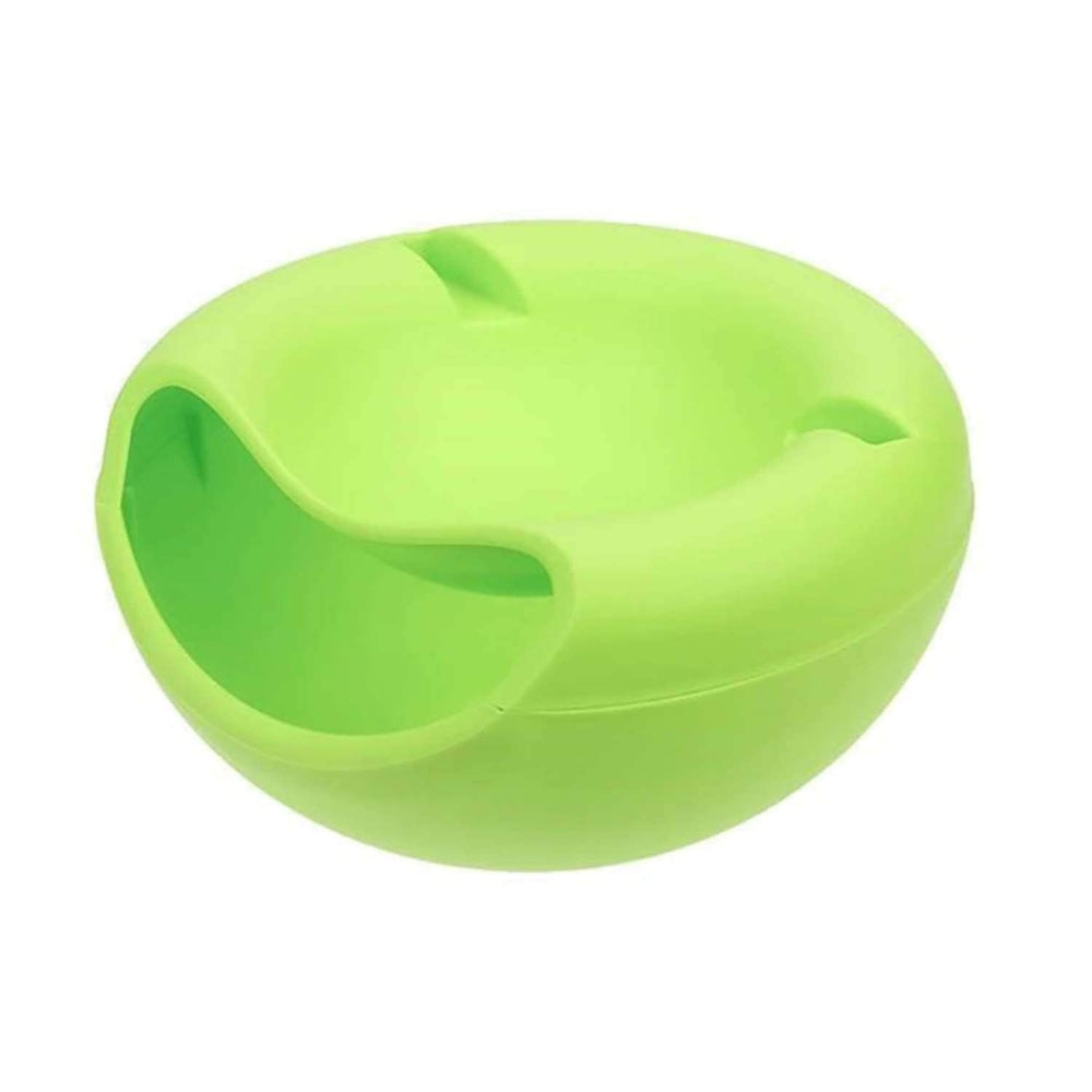 Lazy Fruit Bowl Double-Layer Snack Storage Box Bowl Modern Living Room Lazy Snack Bowl for Home Office Mobile Phone Holder Fruit Plate Pack of 1