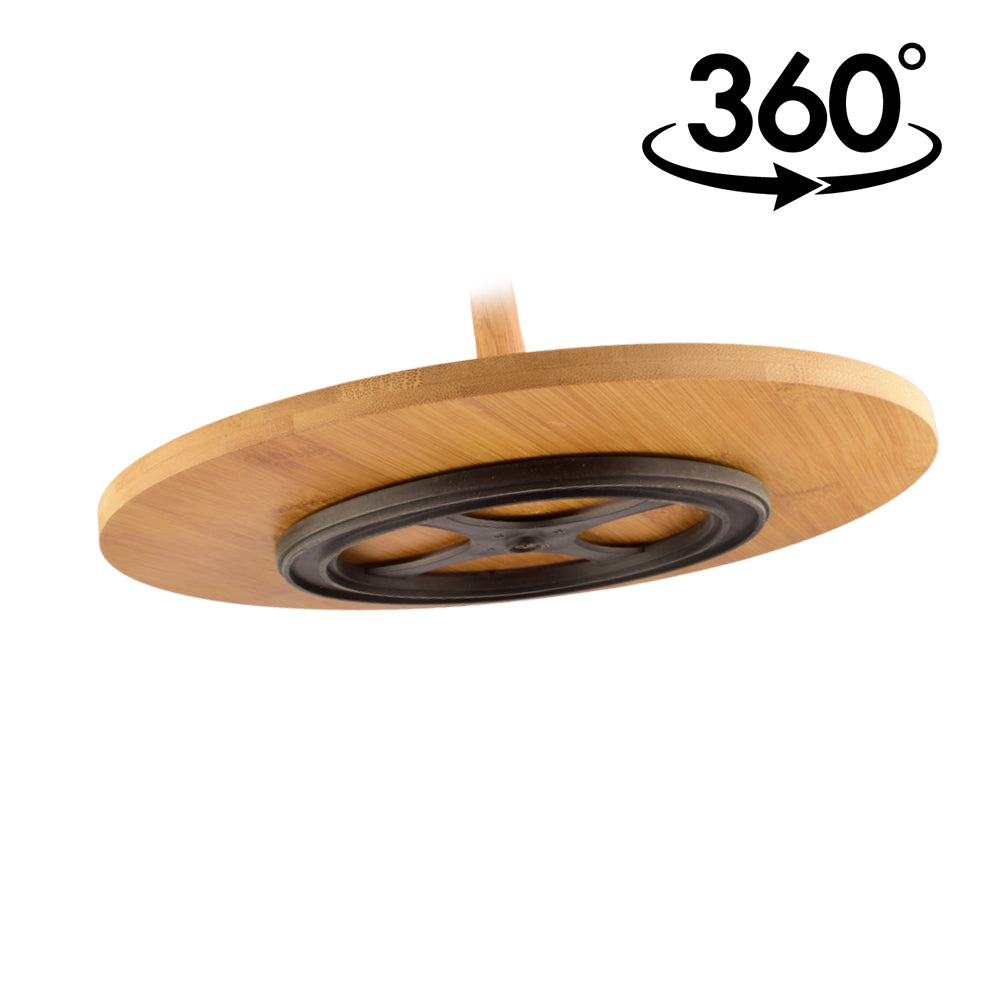 Lazy Susan With Bamboo Base 5 Pcs