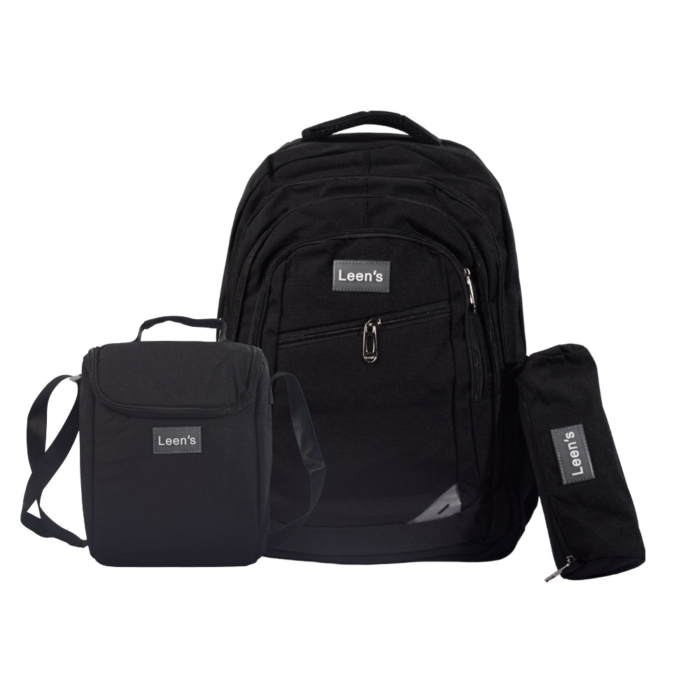 Leen's Black Backpack Set