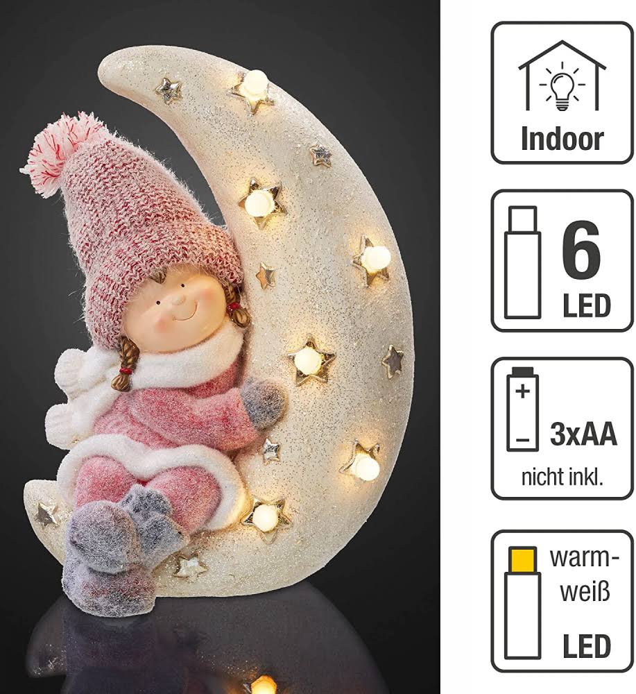 Lighted Snowbabies Ornaments Moon Beam Boy