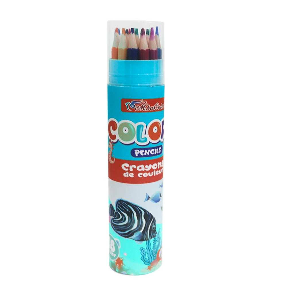 Long Wood Colors in a Carton Box - 24 Colors