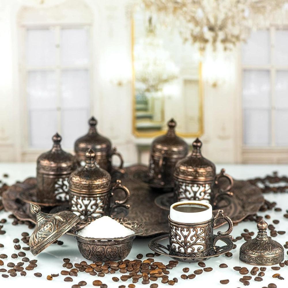 Luxurious Ottoman Turkish Set Of Coffee Cups,8 Pcs