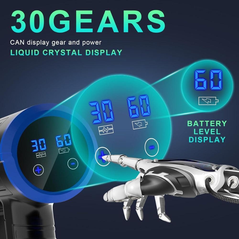 MDHL Pressure Washer, 1080PSI 1.9GPM Portable Power Washer, 30 Speed Adjustment LCD Touch Screen, Battery Capacity 5.0 Ah, 6-in-1 Sprayer Head for Cars, Fences, Floor Cleaning, Garden Watering