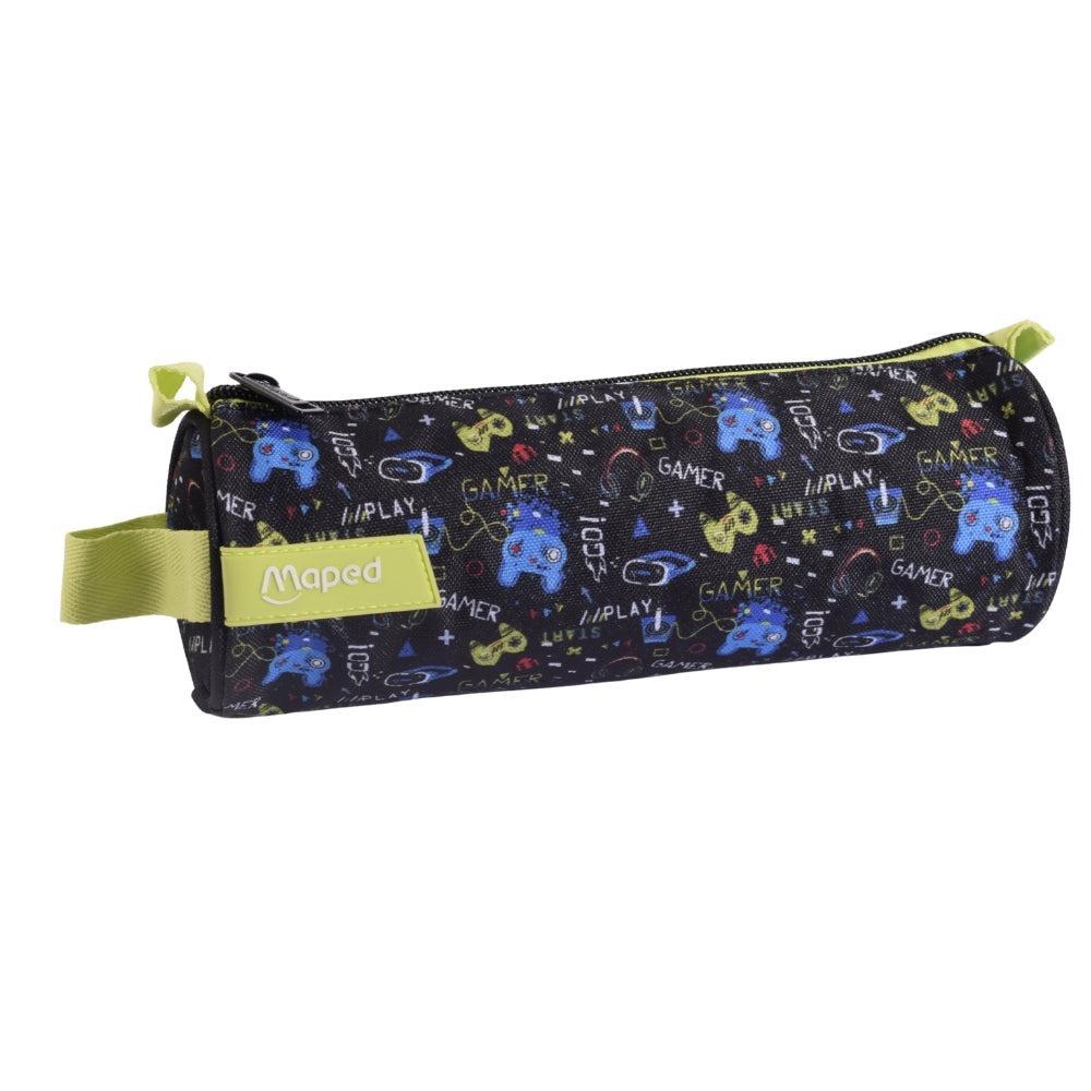 Maped Gamer-Themed Cylindrical Pencil Case
