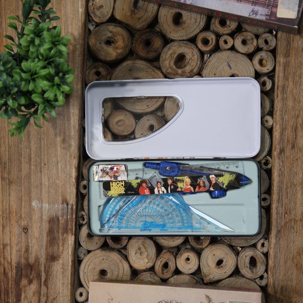 Math Geometry Drawing Compass Set with Shatterproof Storage Box for School