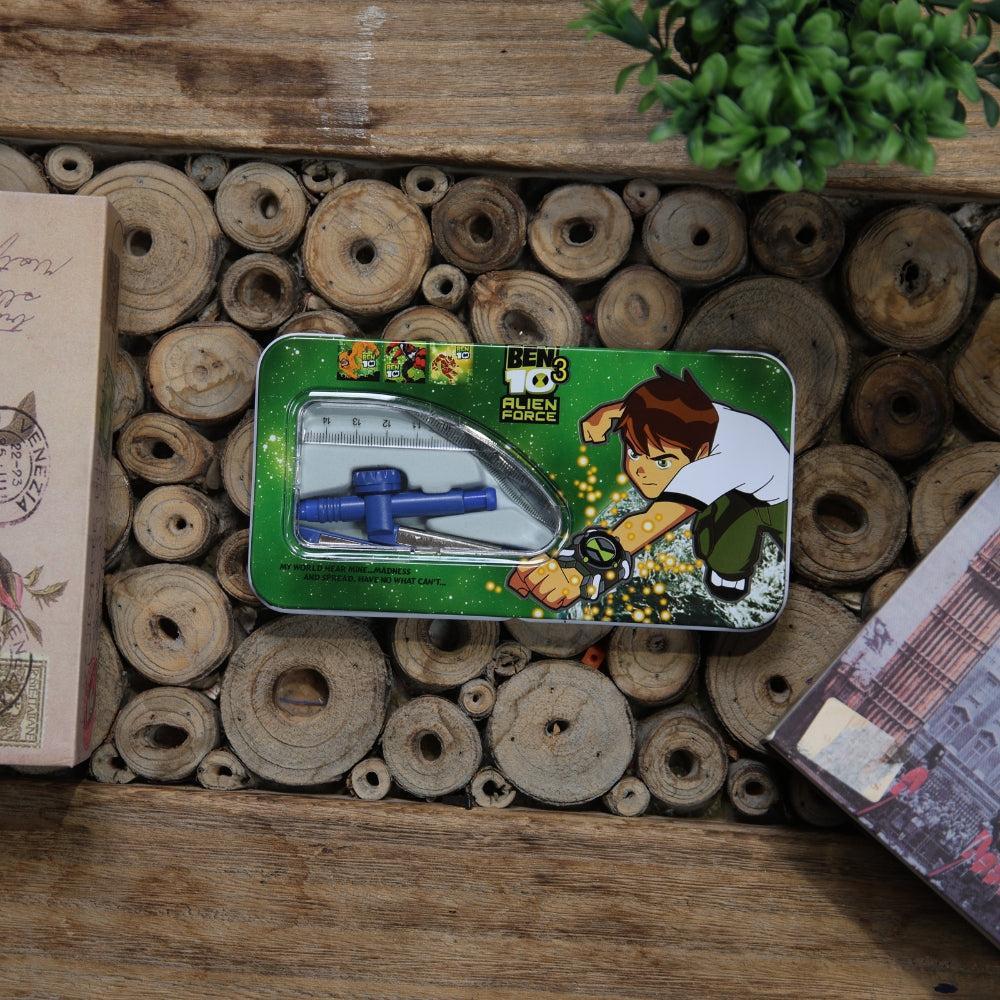 Math Geometry Drawing Compass Set with Shatterproof Storage Box for School