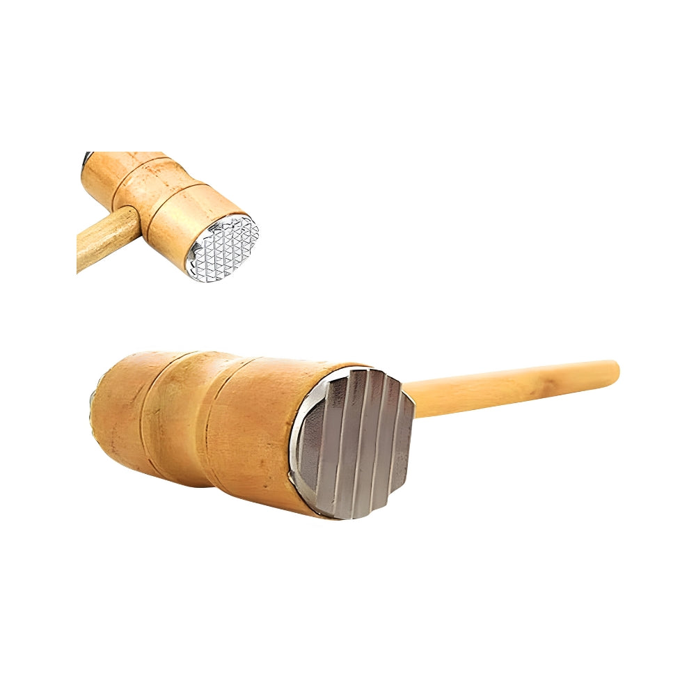 Meat Tenderizer Beef Hammer, Wooden Handle Meat Mallet Tool For Kitchen & BBQ, Suitable For Chicken, Steak, Fish And Pork