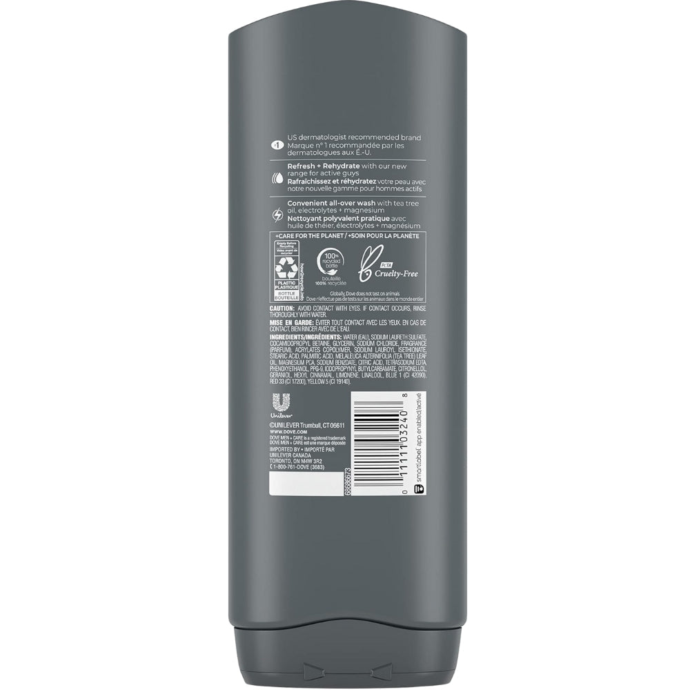 Men+Care 3N1 Revive Post-Workout Shower Gel with Tea Tree Oil, 530 ml