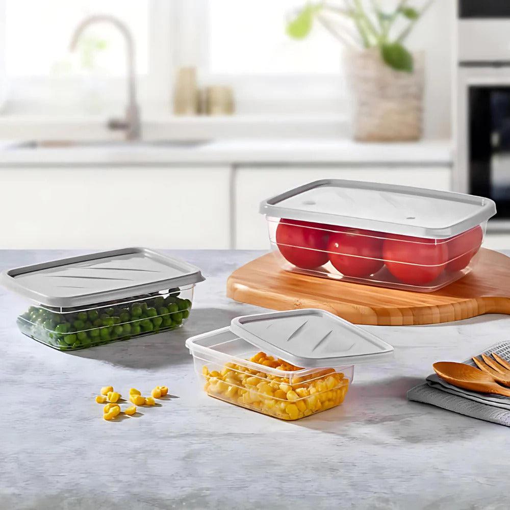 Merwy Plastic Food Storage Box, 3 Pcs