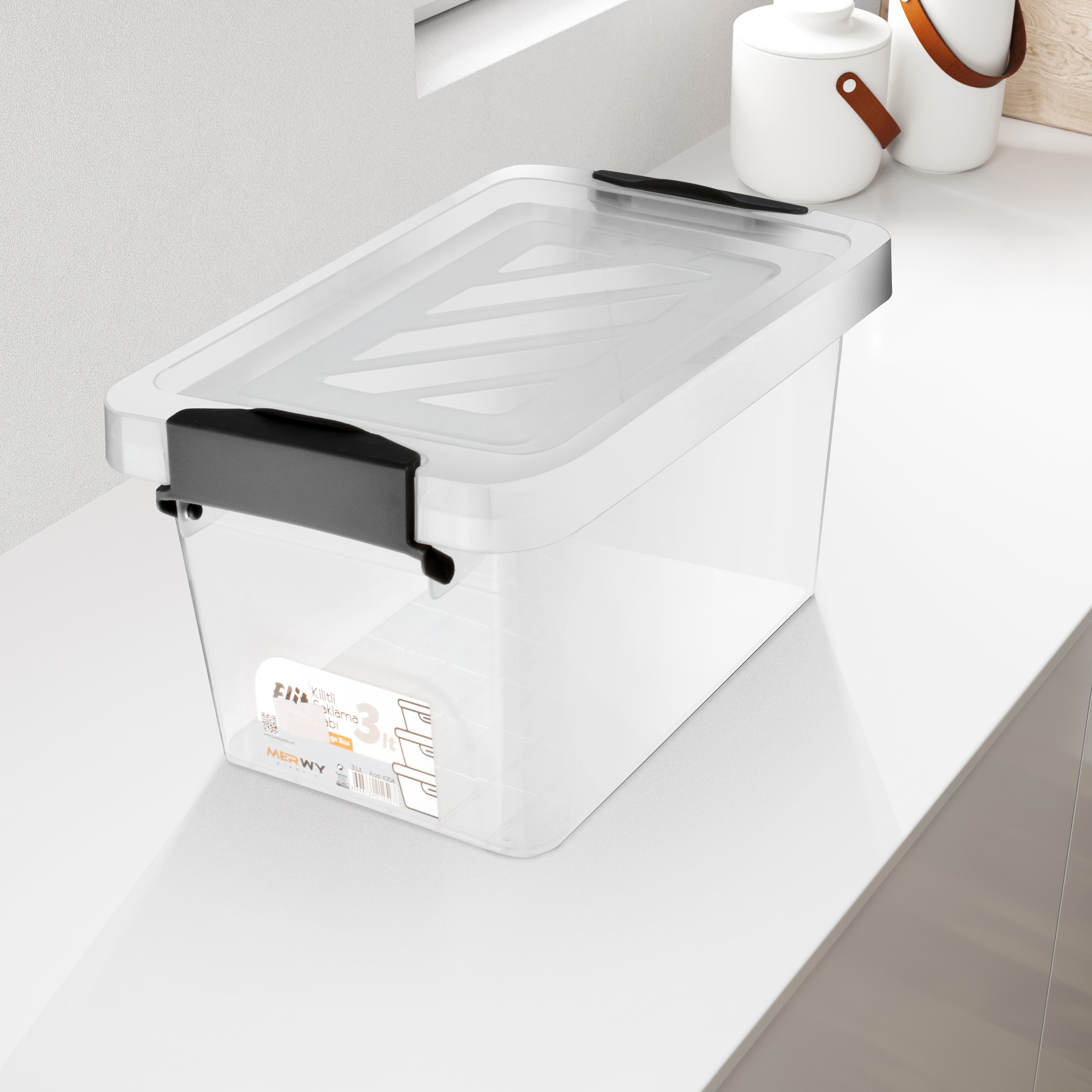 Merwy Storage Box Handy Plus With Lid (1.75 L , 3 L)