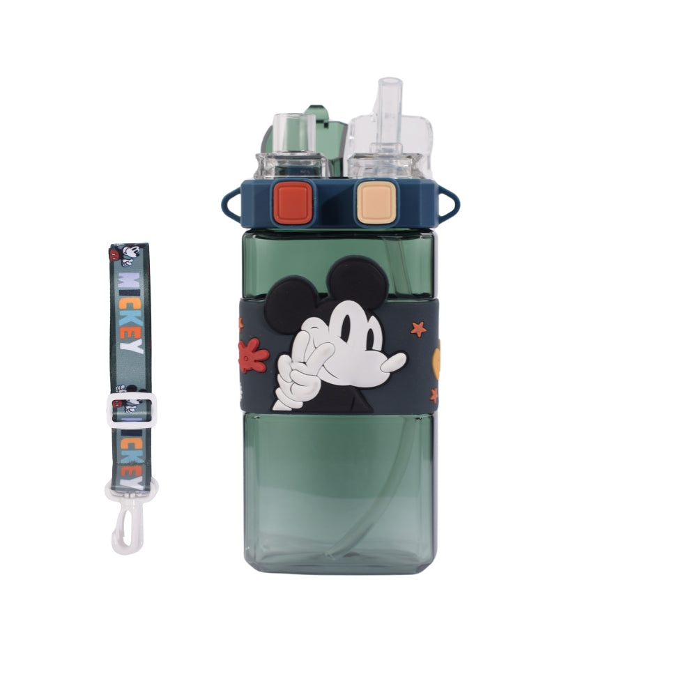 Mickey Mouse Green Dual-Compartment Water Bottle