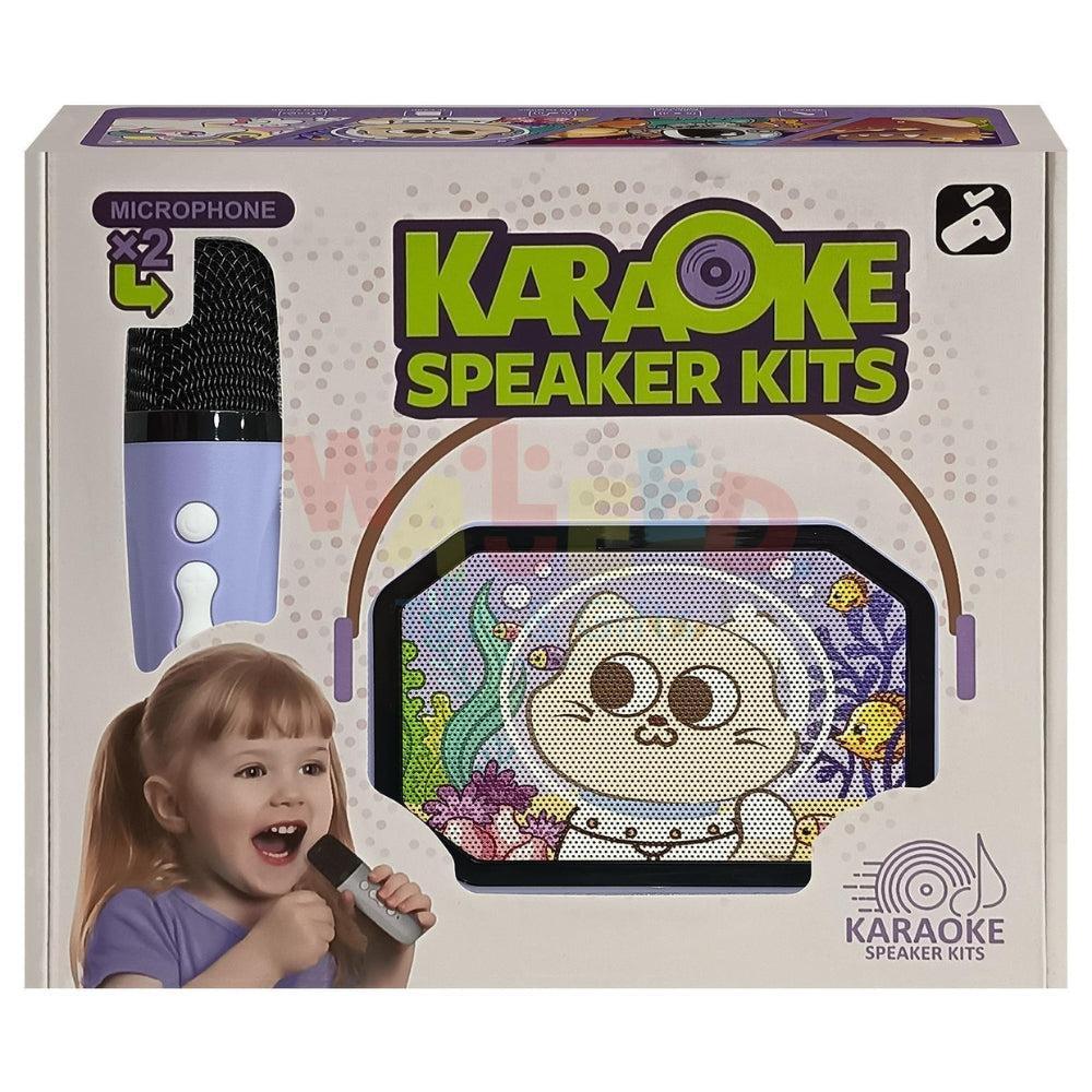 Mini Karaoke Machine for Girl Boy, Portable Bluetooth Speaker with 2 Wireless Microphones, Birthday Gifts Toys for Kids