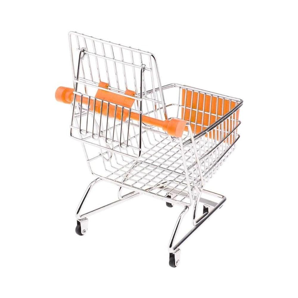Mini Shopping Cart Miniature Supermarket Handcart Shopping Utility Cart Storage Toy For Kids