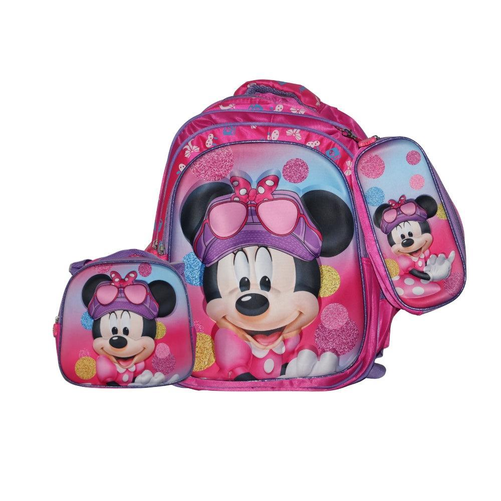 Minnie Mouse Pink Backpack Set 3 Pcs